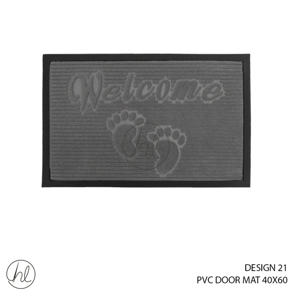 PVC DOOR MAT (40X60) (DESIGN 21) (GREY)