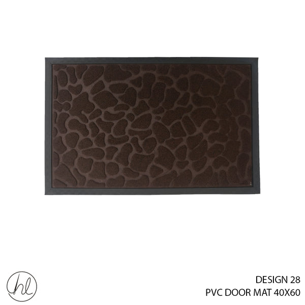 PVC DOOR MAT (40X60) (DESIGN 28) (BROWN)