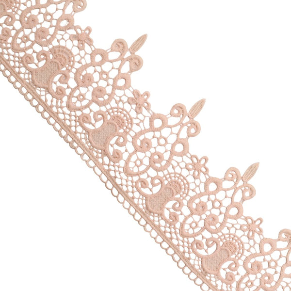 GUIPURE LACE  PEACH FREE 1