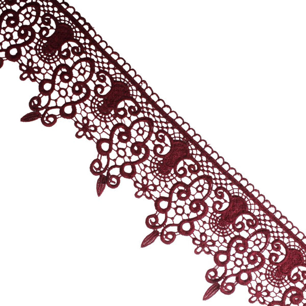 GUIPURE LACE  MAROON
