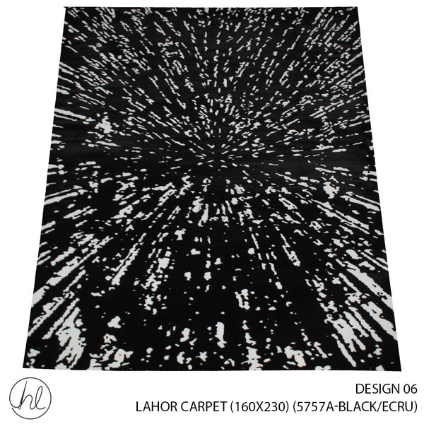LAHOR CARPET (160X230) (DESIGN 06) (BLACK/ECRU)