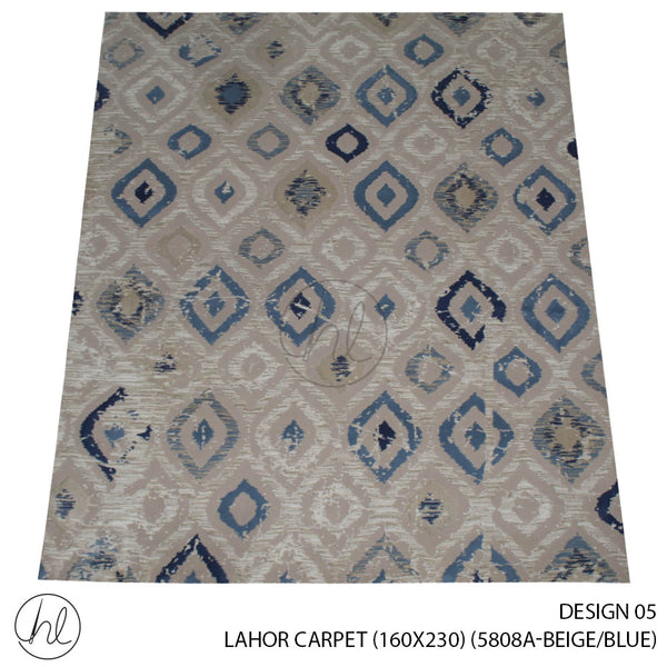 LAHOR CARPET (160X230) (DESIGN 05) (BEIGE/BLUE)