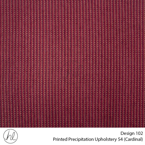 Printed Precipitation Upholstery 54 (Design 102) (Cardinal) (140cm Wide) Per m