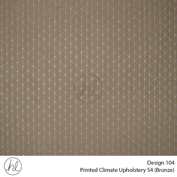 Printed Climate Upholstery 54 (Design 104) (Bronze) (140cm Wide) Per m