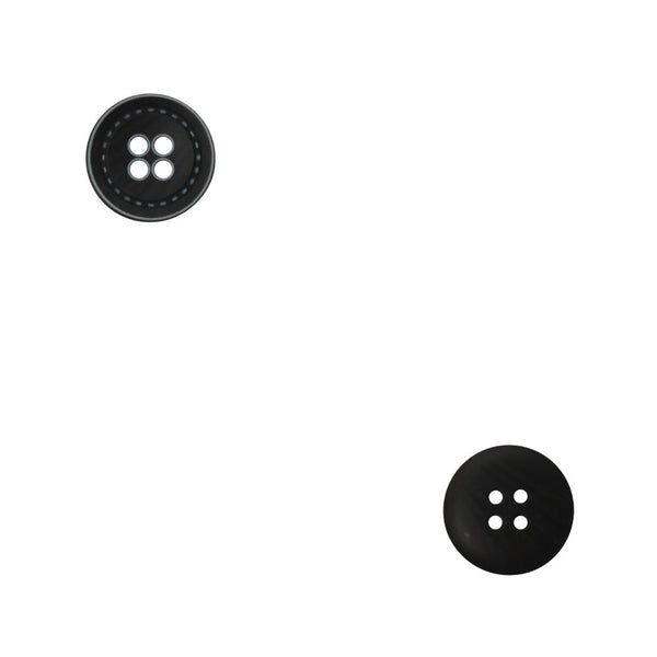 BUTTONS PLAIN 34"  BLACK