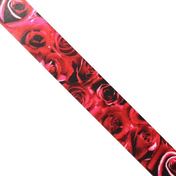 RIBBON SATIN FLOWER 38MM  RED FREE 1