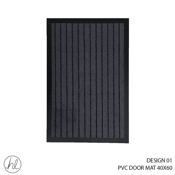 PVC DOOR MAT (40X60) (DESIGN 01) (GREY)