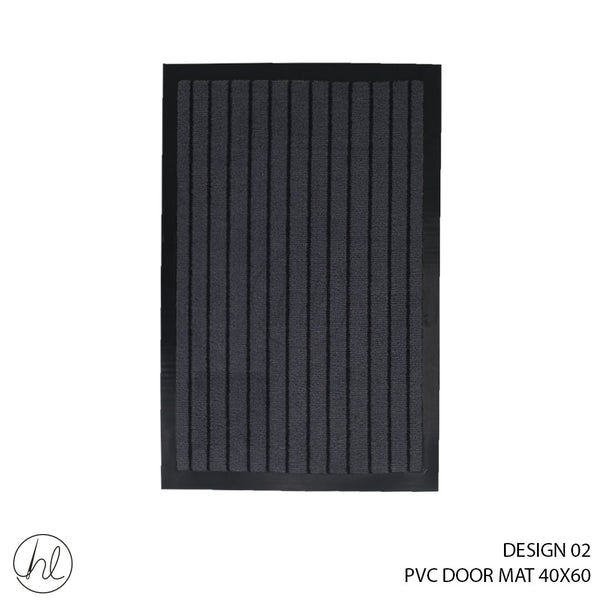 PVC DOOR MAT (40X60) (DESIGN 02) (DARK GREY)