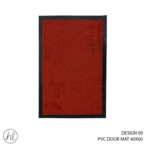 PVC DOOR MAT (40X60) (DESIGN 09) (RED)