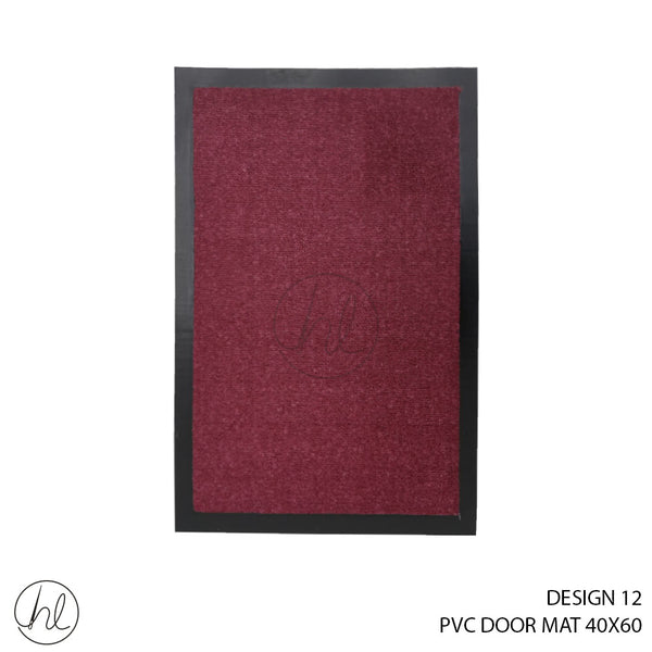 PVC DOOR MAT (40X60) (DESIGN 12) (RED VIOLET)