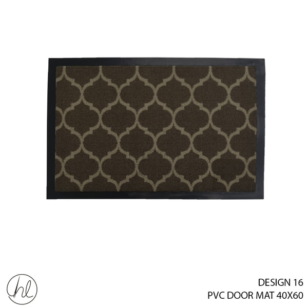 PVC DOOR MAT (40X60) (DESIGN 16) (UMBER)