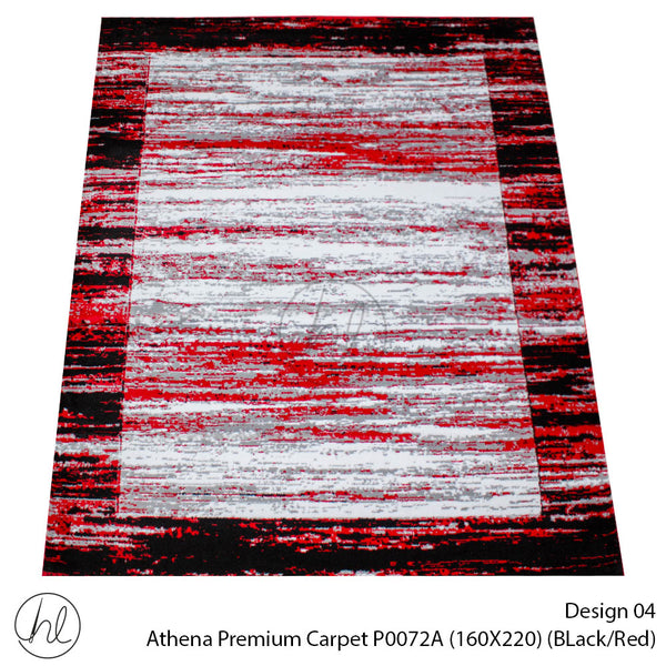 Athena Premium Carpet  (160X220) P0072A (Black/Red)