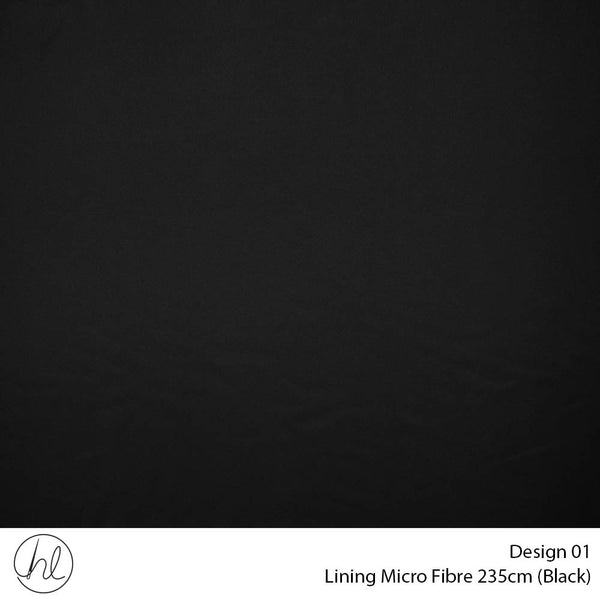 Microfibre Lining (Design 01) (Black) (235cm Wide) (Per m)