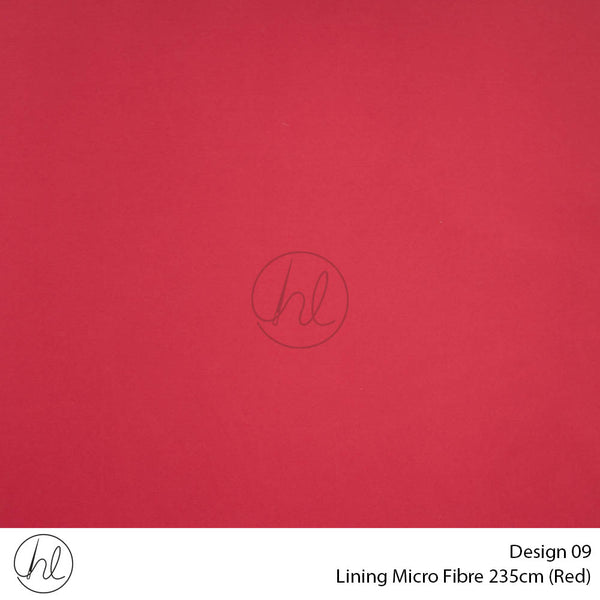 Microfibre Lining (Design 09) (Red) (235cm Wide) (Per m)