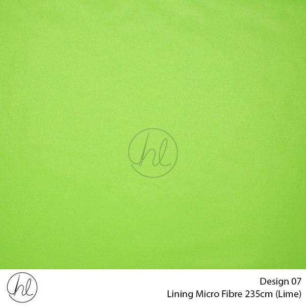 Microfibre Lining (Design 07) (Lime) (235cm Wide) (Per m)