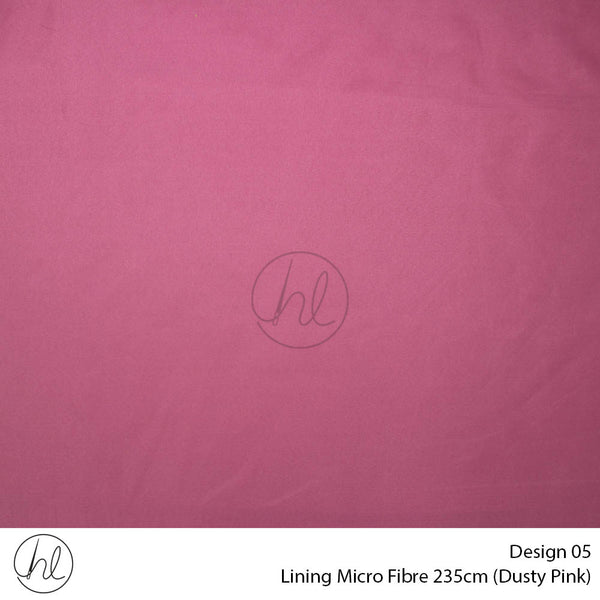 Microfibre Lining (Design 05) (Dusty Pink) (235cm Wide) (Per m)