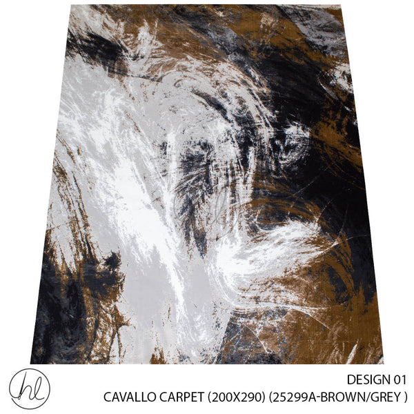 CAVALLO CARPET (200X290) (DESIGN 01) (BROWN/GREY)