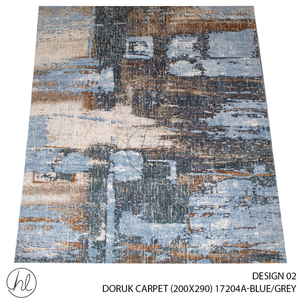 DORUK CARPET (200X290) (DESIGN 02) (BLUE/GREY)
