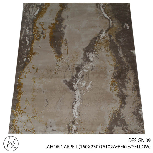 LAHOR CARPET (160X230) (DESIGN 09) (BEIGE/YELLOW)