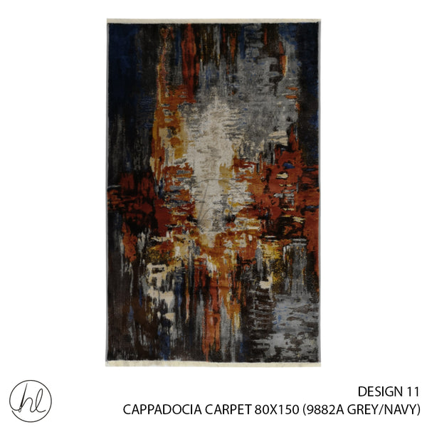 CAPPADOCIA CARPET (80X150) (DESIGN 11) (GREY/NAVY)