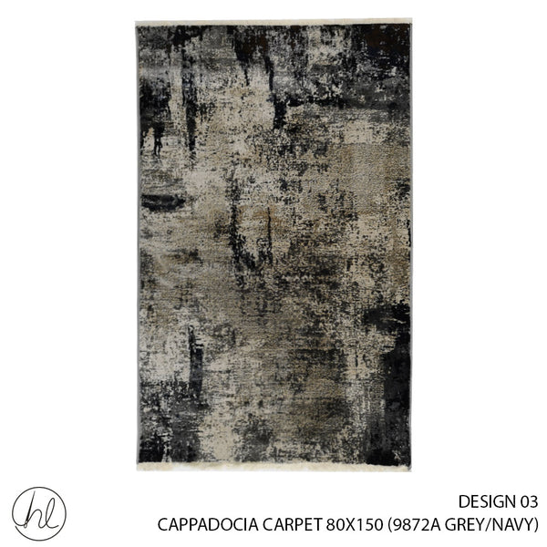 CAPPADOCIA CARPET (80X150) (DESIGN 03) (GREY/NAVY)