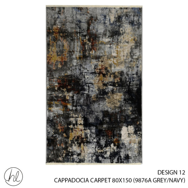 CAPPADOCIA CARPET (80X150) (DESIGN 12) (GREY/NAVY)