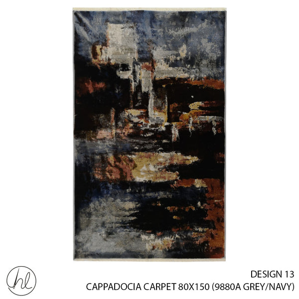 CAPPADOCIA CARPET (80X150) (DESIGN 13) (GREY/NAVY)