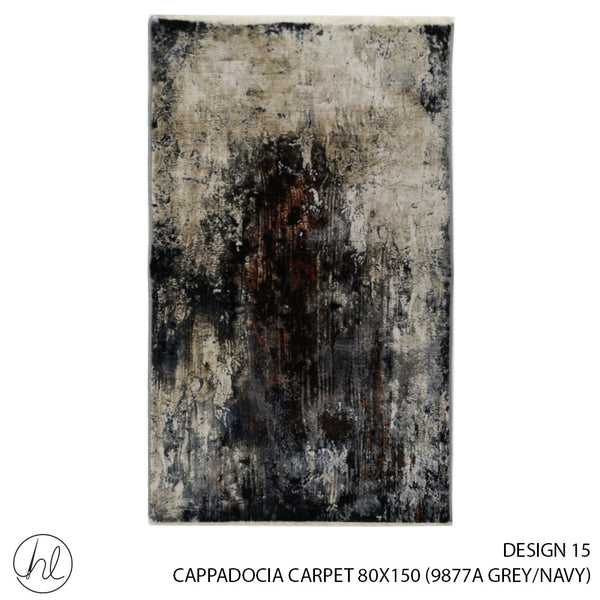 CAPPADOCIA CARPET (80X150) (DESIGN 15) (GREY/NAVY)