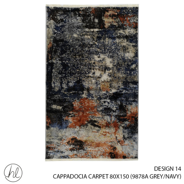 CAPPADOCIA CARPET (80X150) (DESIGN 14) (GREY/NAVY)