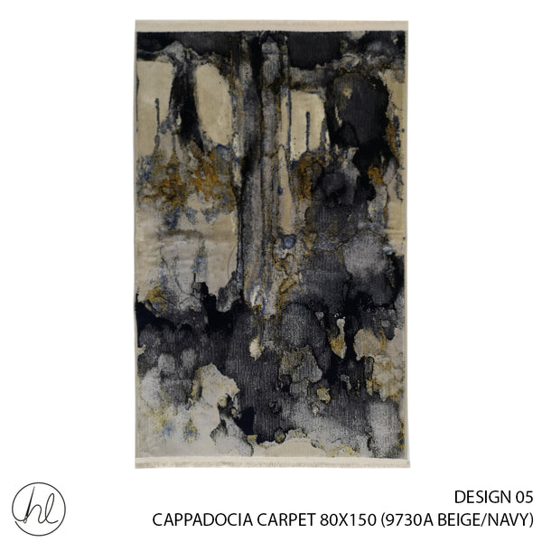 CAPPADOCIA CARPET (80X150) (DESIGN 05) (BEIGE/NAVY)