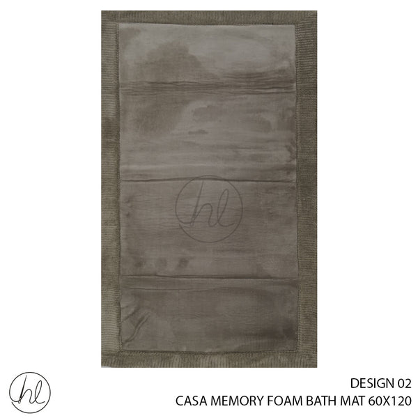 CASA MEMORY FOAM BATH MAT (60X120) (DESIGN 02) (GREY)