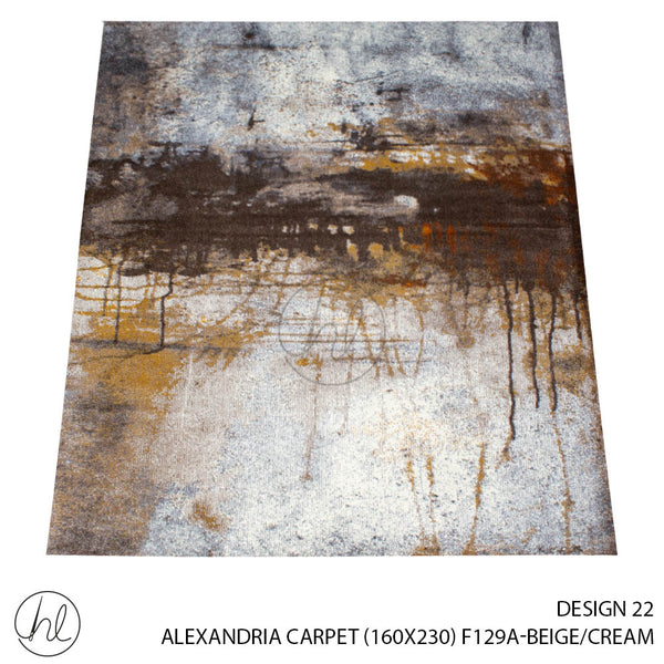 ALEXANDRIA CARPET (160X230) (DESIGN 22) (BEIGE/CREAM)