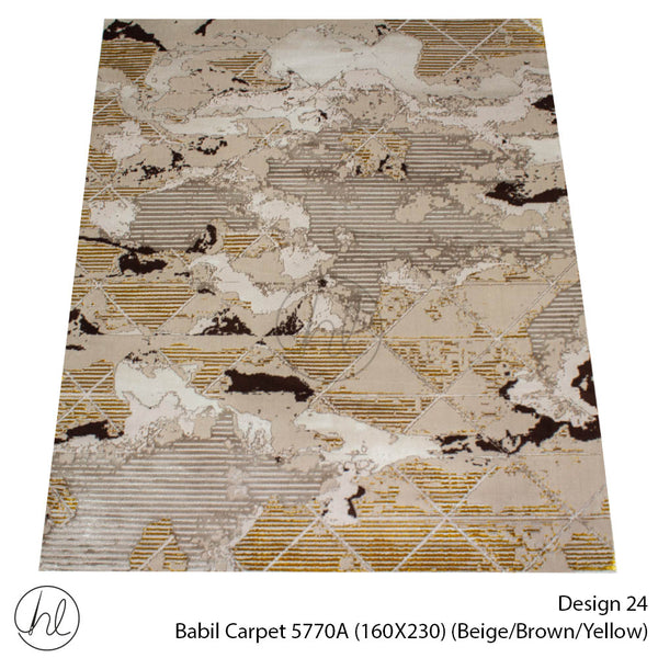 Babil Carpet (160X230) (Design 24) (Beige/Brown/Yellow)