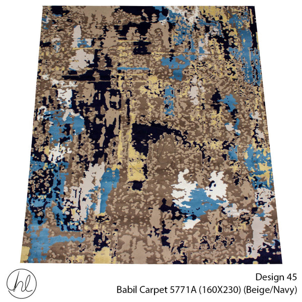 Babil Carpet (160X230) (Design 45) (Beige/Navy)