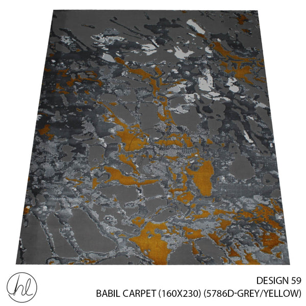 BABIL CARPET (160X230) (DESIGN 59) (GREY/YELLOW)