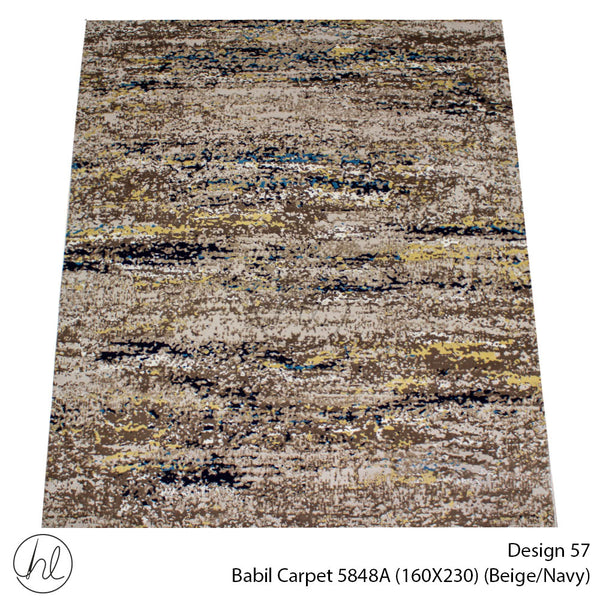 Babil Carpet (160X230) (Design 57) (Beige/Navy)