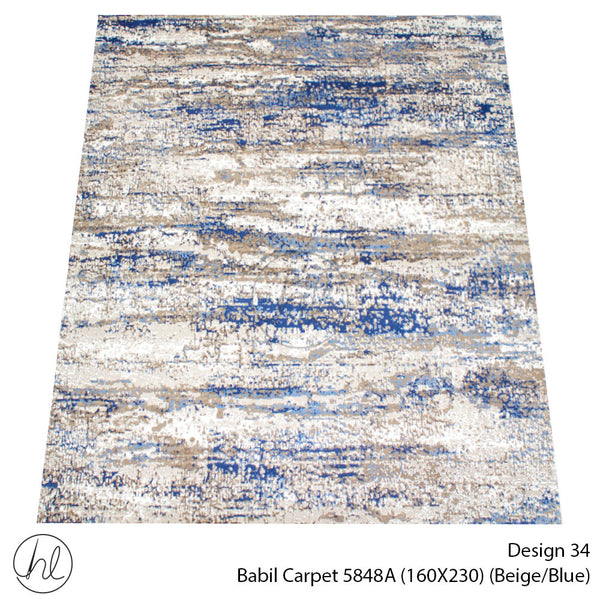 Babil Carpet (160X230) (Design 34) (Beige/Blue)