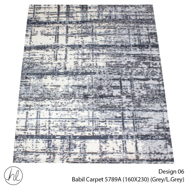 Babil Carpet (160X230) (Design 06) (Grey/Light Grey)