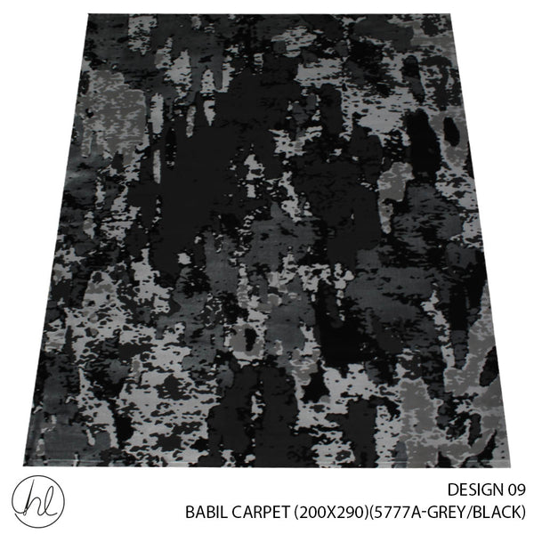 BABIL CARPET (200X290) (DESIGN 09) (GREY/BLACK)