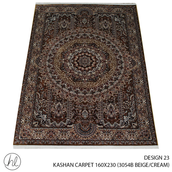 KASHAN CARPET (160X230) (DESIGN 23) (CREAM/BEIGE)