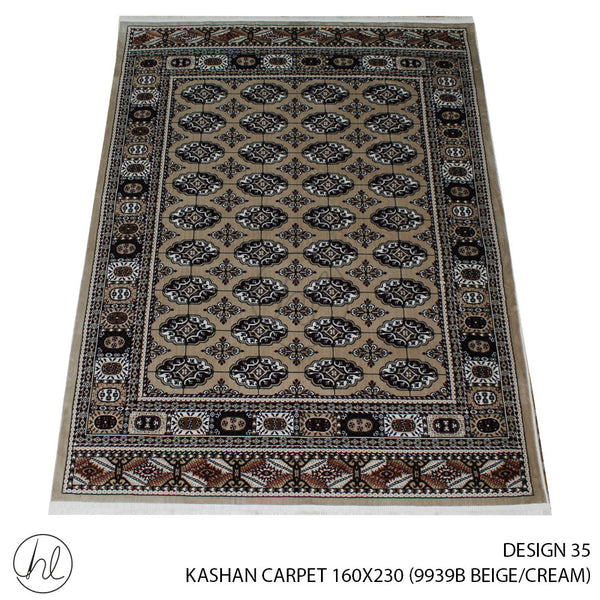 KASHAN CARPET (160X230) (DESIGN 35) (BEIGE/CREAM)