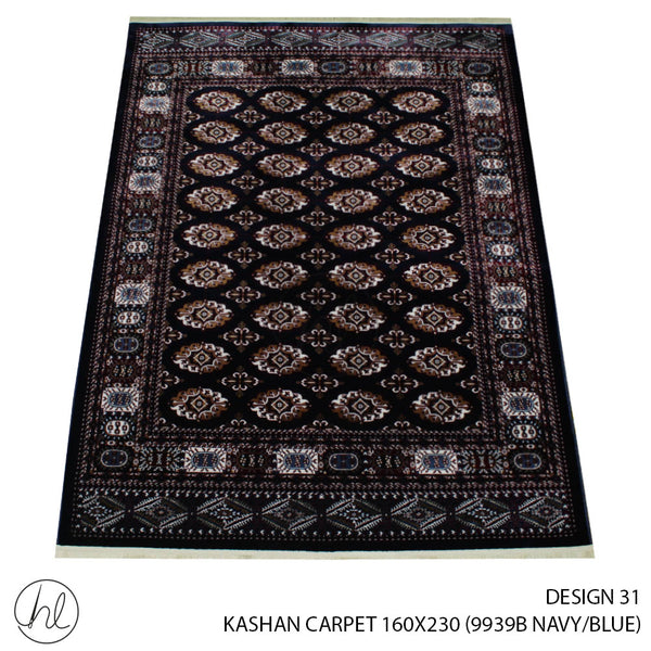 KASHAN CARPET (160X230) (DESIGN 31) (NAVY/BLUE)