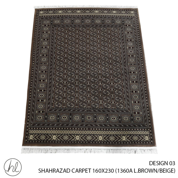 SHAHRAZAD CARPET (160X230) (DESIGN 03) (LIGHT BROWN/BEIGE)