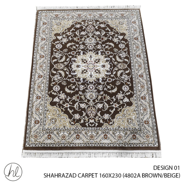 SHAHRAZAD CARPET (160X230) (DESIGN 01) (BROWN/BEIGE)