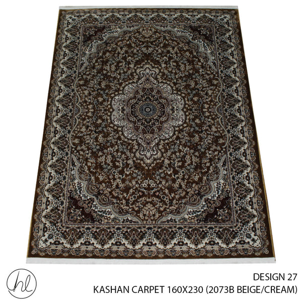 KASHAN CARPET (160X230) (DESIGN 27) (CREAM/BEIGE)