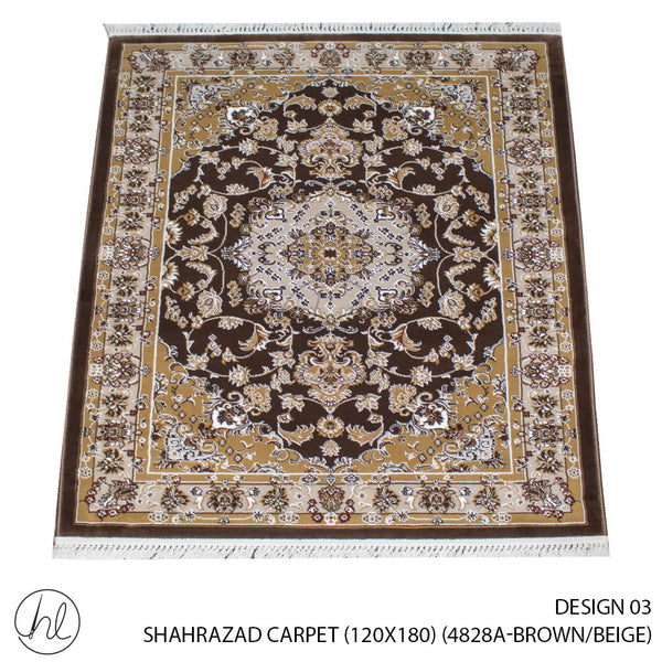 SHAHRAZAD CARPET (120X180) (DESIGN 03) (BROWN/BEIGE)