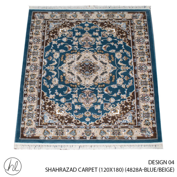 SHAHRAZAD CARPET (120X180) (DESIGN 04) (BLUE/BEIGE)