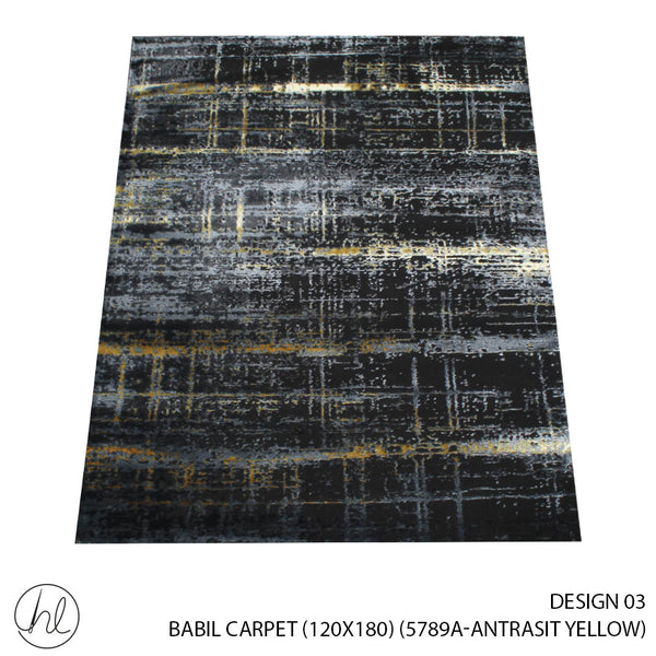 BABIL CARPET (120X180) (DESIGN 03) (ANTRASIT YELLOW)