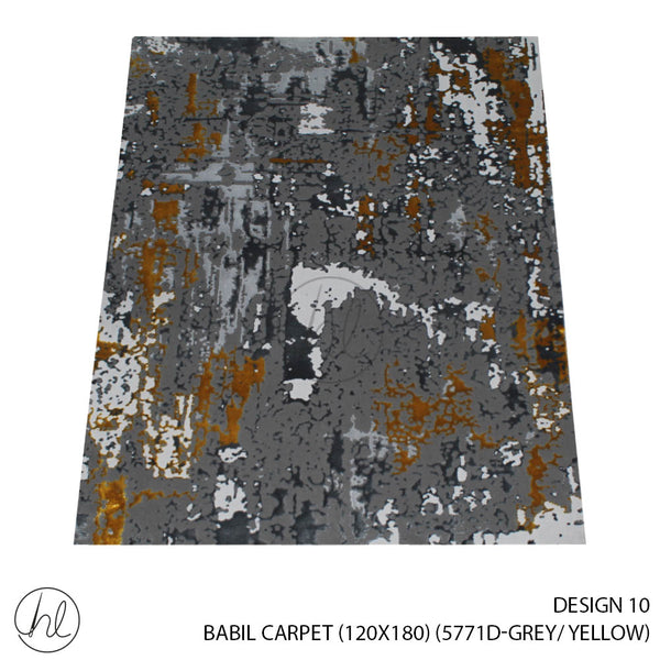 BABIL CARPET (120X180) (DESIGN 10) (GREY/YELLOW)