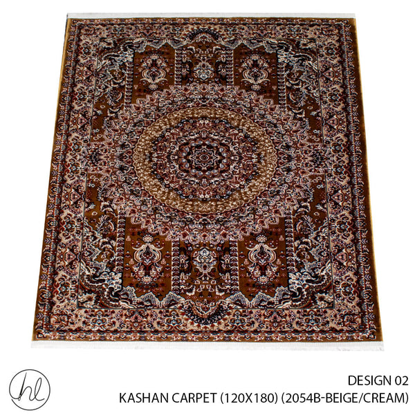 KASHAN CARPET 120X180 (DESIGN 02) (BEIGE/CREAM)
